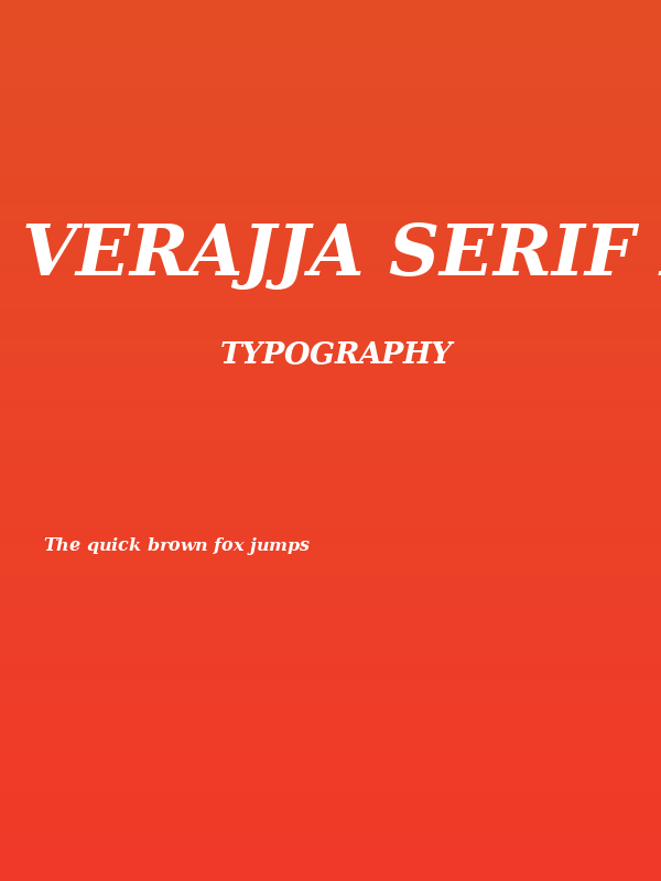 Verajja Serif Bold Italic Poster