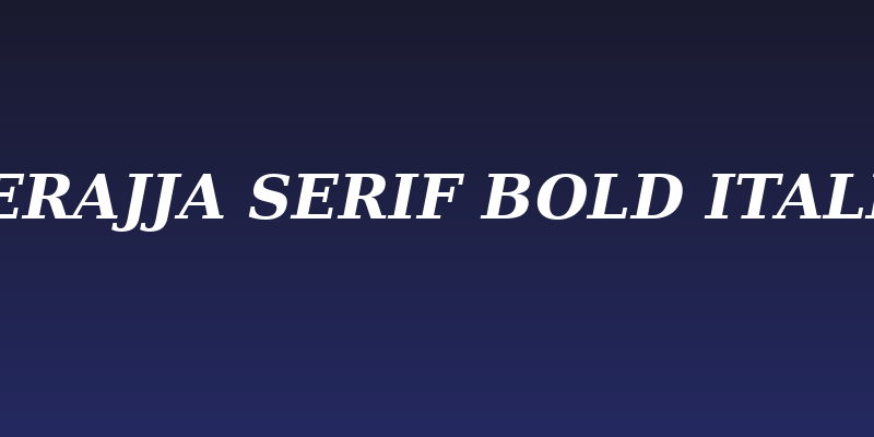 Verajja Serif Bold Italic Social Header