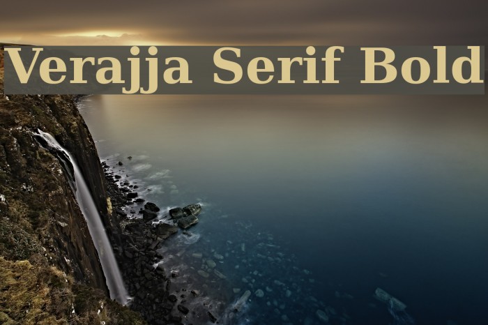 Verajja Serif Bold Font examples