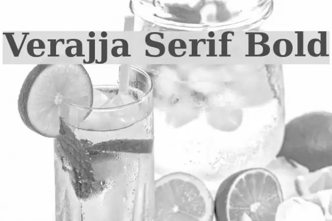 Verajja Serif Bold Font examples
