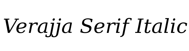 Verajja Serif Italic Font