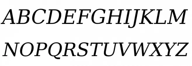 Verajja Serif Italic フォント 大文字