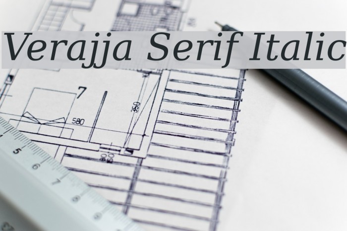 Verajja Serif Italic Font examples