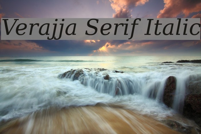 Verajja Serif Italic Font examples