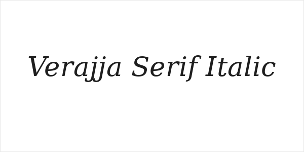 Verajja Serif Italic Logo