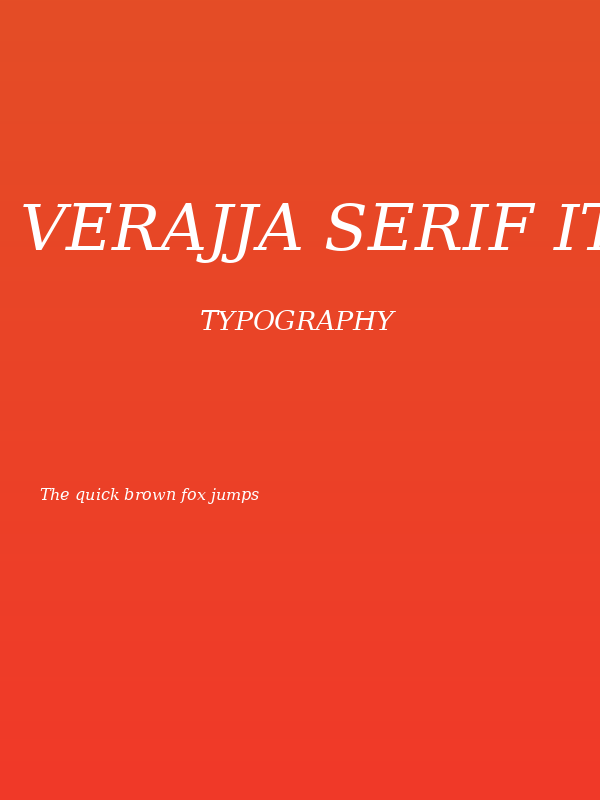 Verajja Serif Italic Poster
