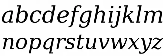 Verajja Serif Italic Fuentes MINÚSCULAS