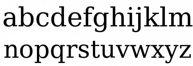 Verajja Serif फ़ॉन्ट लोअरकेस