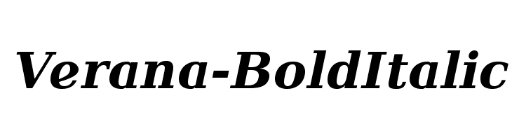 Verana-BoldItalic Font
