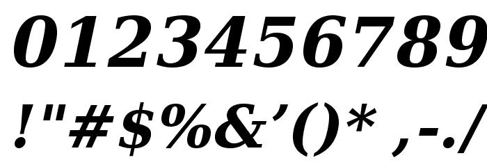 Verana-BoldItalic Font OTHER CHARS