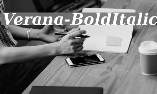 Verana-BoldItalic Polices examples
