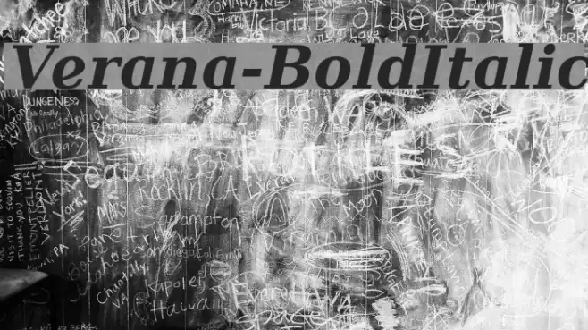 Verana-BoldItalic Polices examples