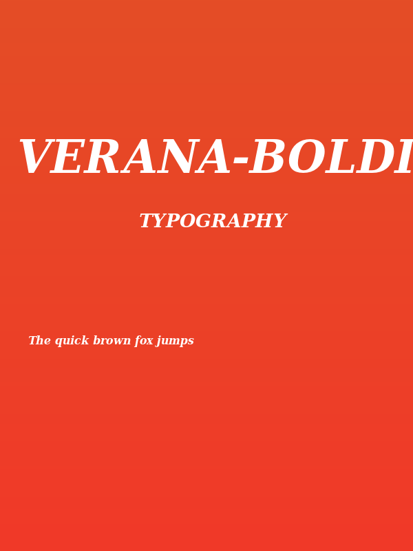 Verana-BoldItalic Poster