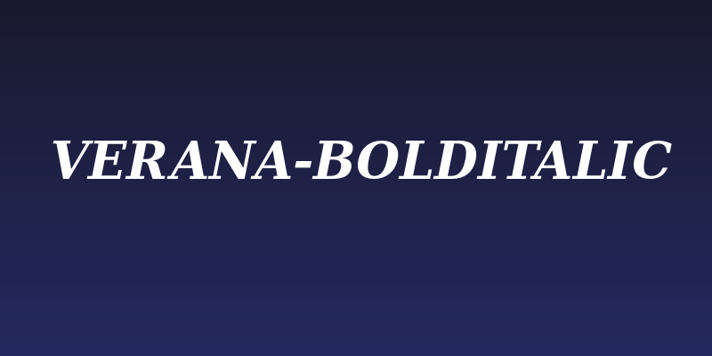 Verana-BoldItalic Social Header