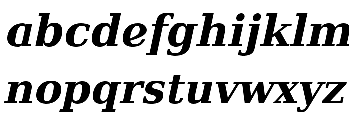 Verana-BoldItalic Font LOWERCASE