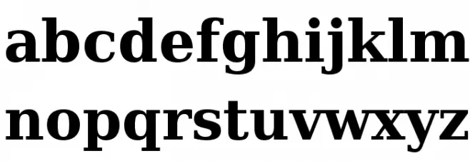 Verana-Bold Schriftart Kleinbuchstaben
