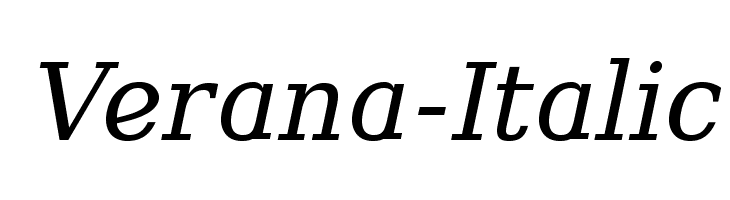 Verana-Italic Font