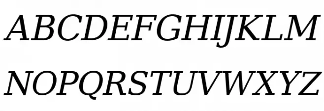 Verana-Italic خط أحرف كبيرة