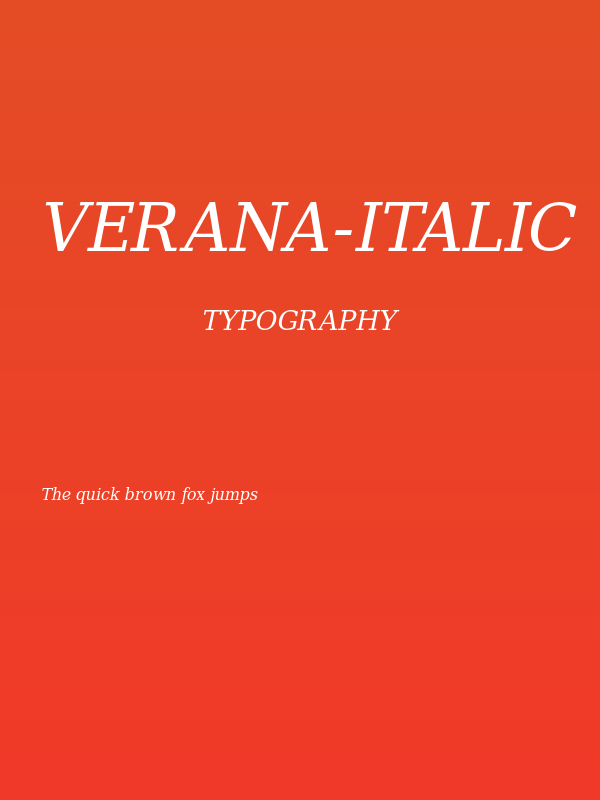 Verana-Italic Poster