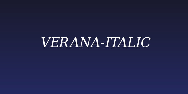 Verana-Italic Social Header