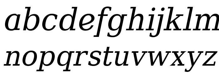 Verana-Italic Font LOWERCASE