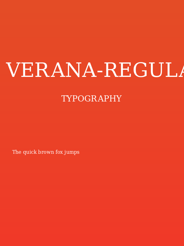 Verana-Regular Poster