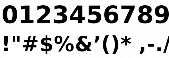 VeranaSans-Bold Font OTHER CHARS