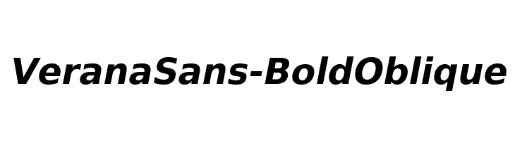 VeranaSans-BoldOblique Font