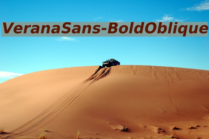 VeranaSans-BoldOblique Font examples