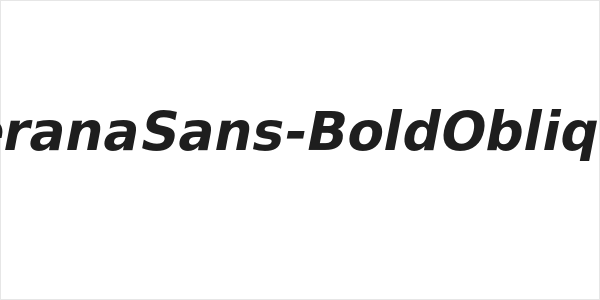 VeranaSans-BoldOblique Logo