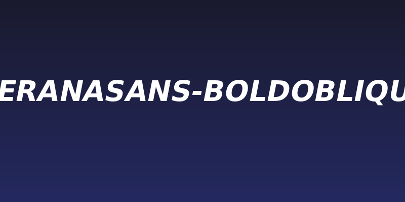 VeranaSans-BoldOblique Social Header