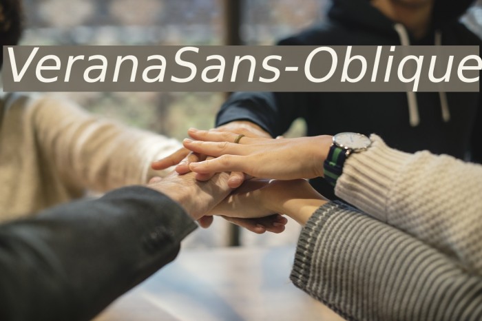 VeranaSans-Oblique Font examples