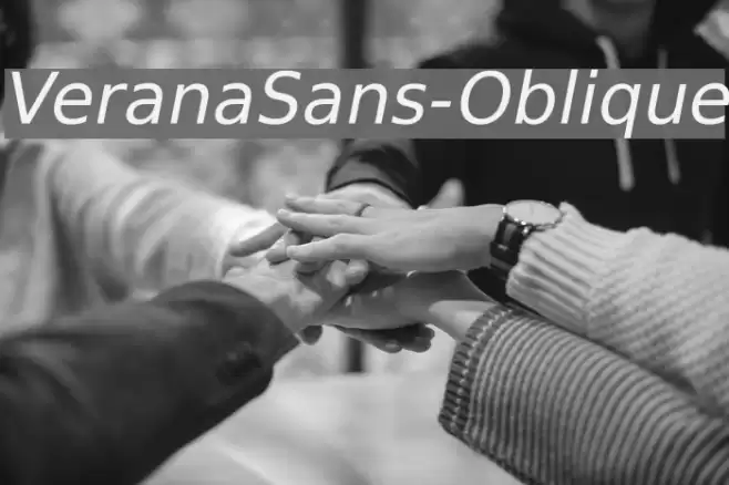 VeranaSans-Oblique Fonte examples