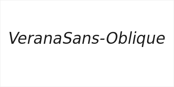 VeranaSans-Oblique Logo