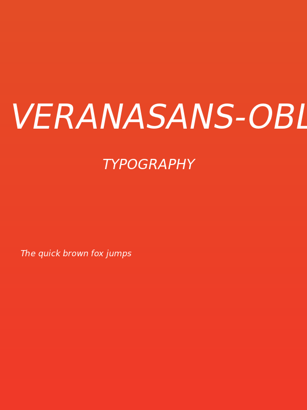 VeranaSans-Oblique Poster