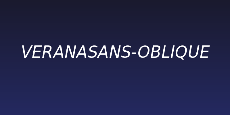 VeranaSans-Oblique Social Header