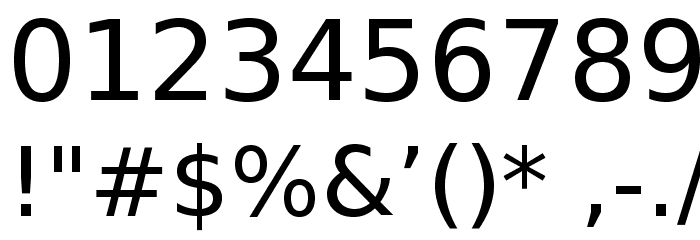 VeranaSans-Regular Font OTHER CHARS