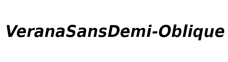 VeranaSansDemi-Oblique Font