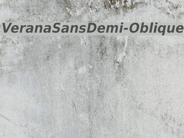 VeranaSansDemi-Oblique Font examples
