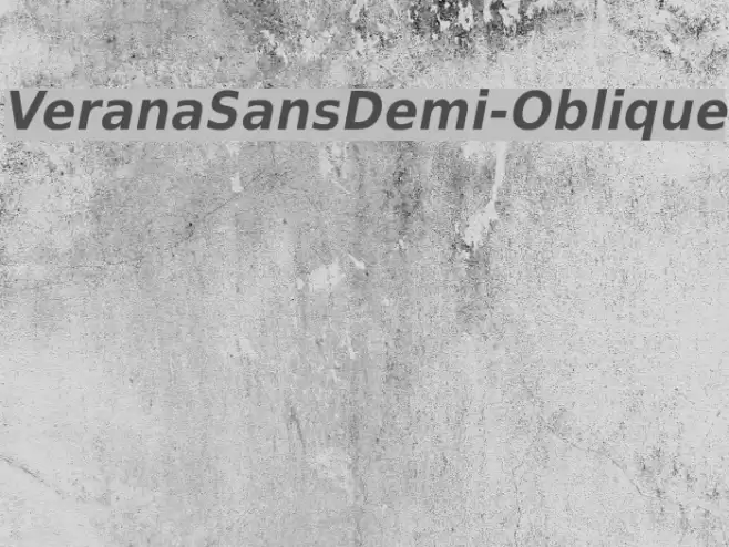 VeranaSansDemi-Oblique  examples
