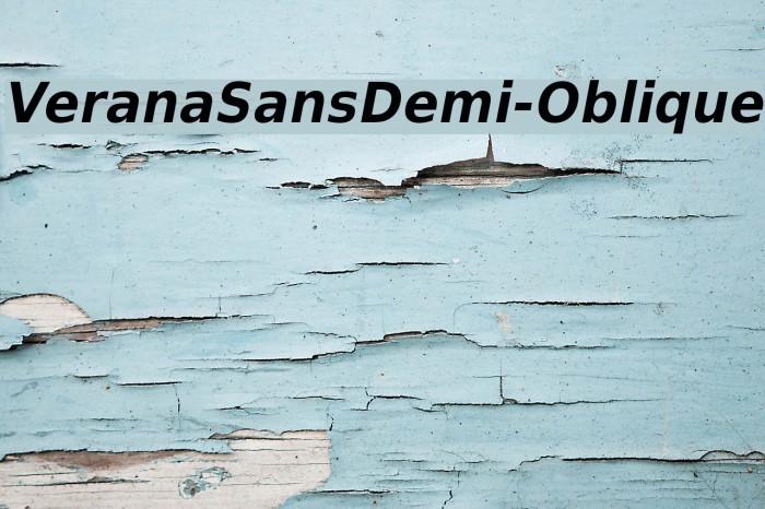 VeranaSansDemi-Oblique Font examples