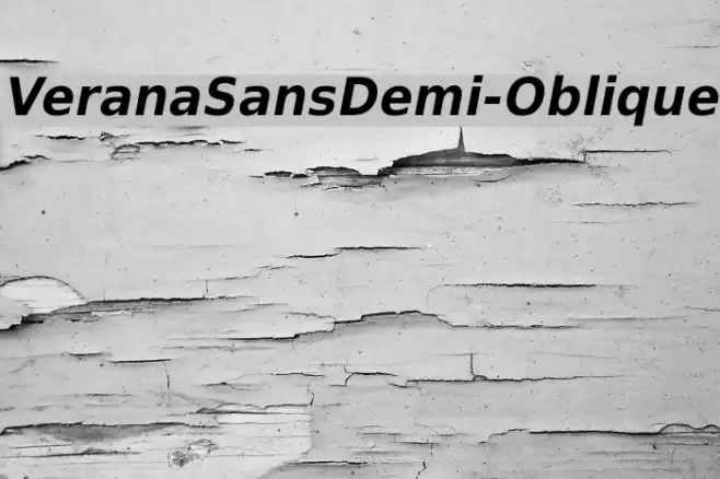 VeranaSansDemi-Oblique  examples