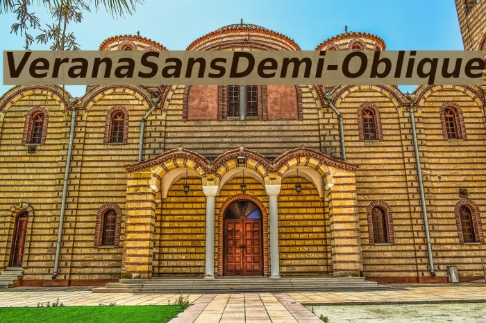 VeranaSansDemi-Oblique Font examples