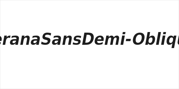VeranaSansDemi-Oblique Logo