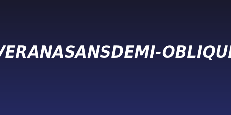 VeranaSansDemi-Oblique Social Header