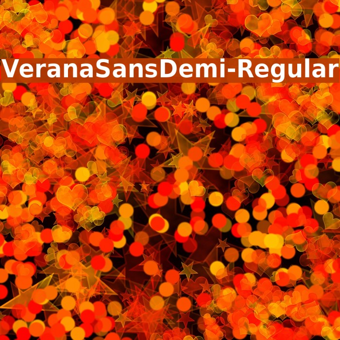 VeranaSansDemi-Regular Font examples