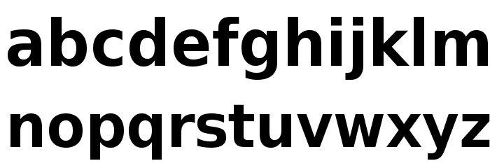 VeranaSansDemi-Regular Font LOWERCASE