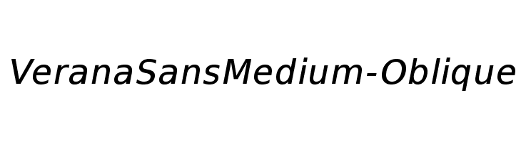 VeranaSansMedium-Oblique Font