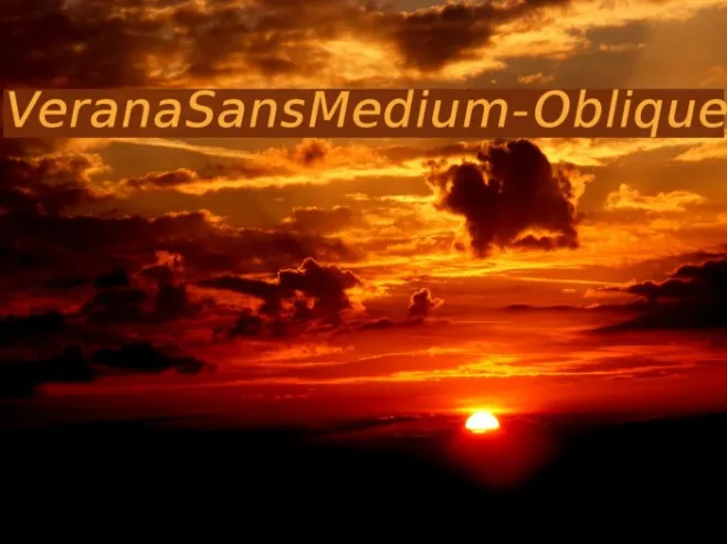 VeranaSansMedium-Oblique Example 1