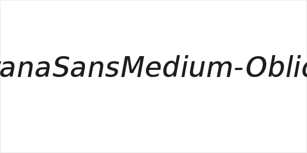 VeranaSansMedium-Oblique Logo
